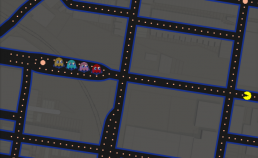 Juega Pac-man en google maps